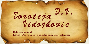 Doroteja Vidojković vizit kartica